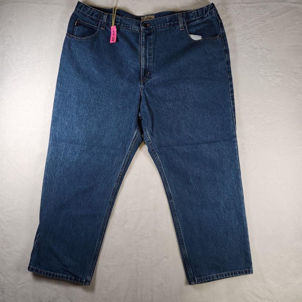 L.L. Bean Men's Comfort Waist Jeans Blue Denim Size 44x28 Classic Fit Cotton